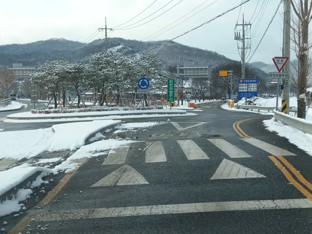 Q717 문제 이미지: 다음 상황에서 가장 안전한 운전방법 2가지는?