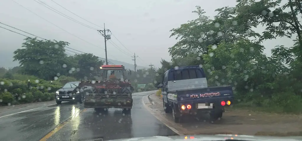 Q779 문제 이미지: 다음 상황에서 가장 안전한 운전방법 2가지는?